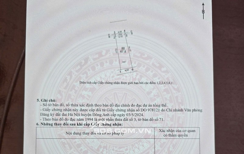 Đất Nguyên Khê đầu tư - Bìa làng - Mặt đường QH 40m sau này kinh doanh - 67.8m thôn Cán Khê